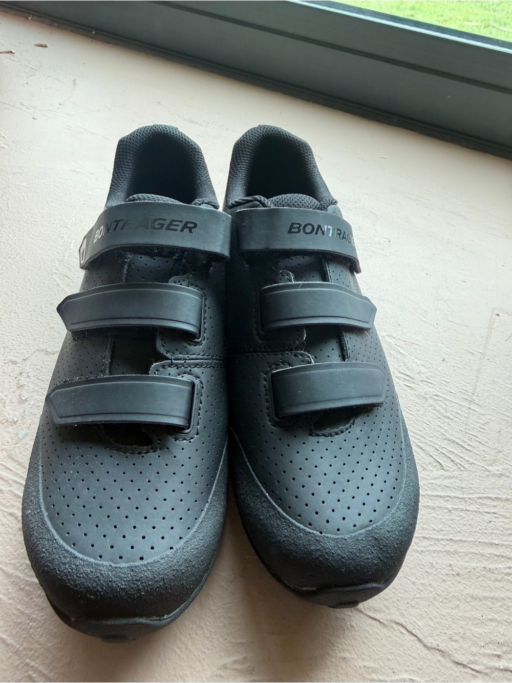 Bontrager Black Quantum Mountain Bike Shoes three-strap hook loop Closure SZ 6 - Picture 7 of 11
